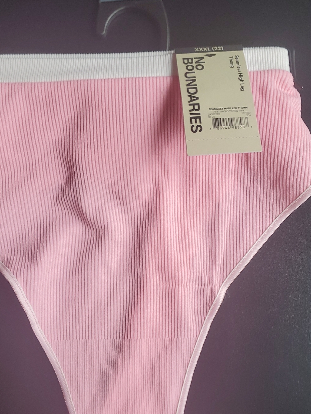 No Boundaries Light Pink Ribbed High-Leg Kids Bikini Bottoms